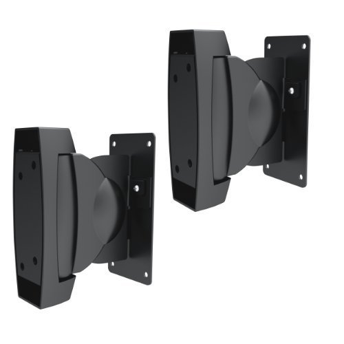 Preisvergleich Produktbild SAVONGA SCHWERLAST Lautsprecher Boxen Universal-Wandhalterung 522302S Boxenhalterung Wand Deckenhalterung neigbar schwenkbar, EIN Paar in schwarz hält bis 10 kg!
