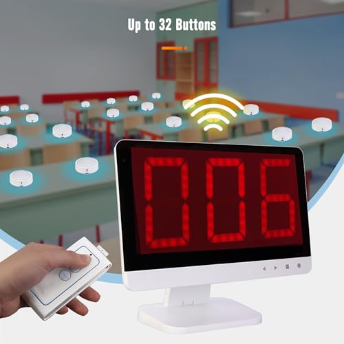Sistema de zumbador inalámbrico de cuestionarios, 10 transmisores con 1 host para juegos interactivos en el aula y cuestionarios de fiesta