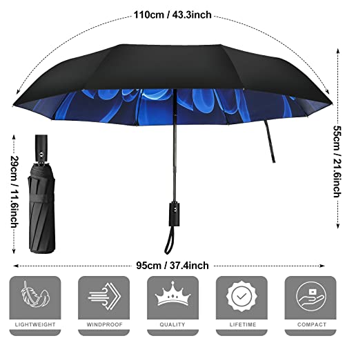 Zuoyouz Umbrellas Automatic Travel Umbrella Compact Umbrella For Rain, Windproof Uv Umbrella Portable Purse Umbrellas For Women, Men 2 Packs (Purple Flower, Red Flower) #TOP3
