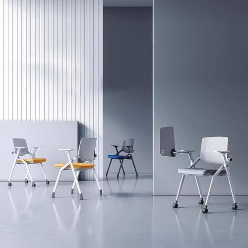 Chaise gain de place grise avec tableau écriture pour petit espace