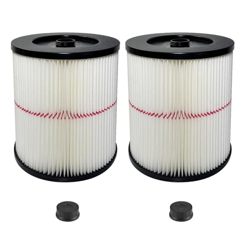 2 Pack 17816 Filter for Craftsman Shop Vac Wet/Dry 5 6 8 12 16 32 Gallon,9-17816 Red Stripe Vacuum Replacement Filters