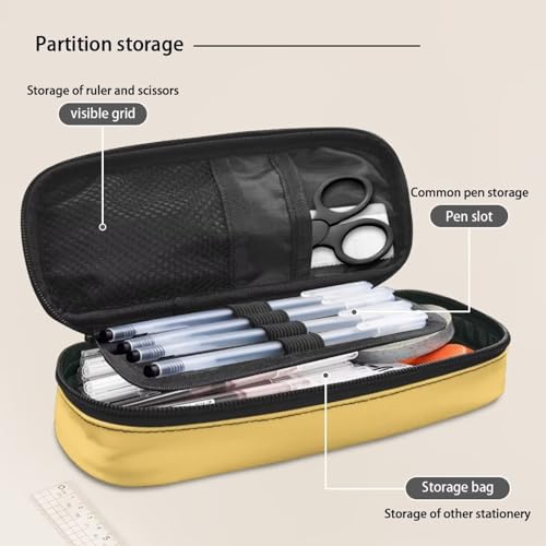 Image of Sunflower Giraffe Pencil Case Large Capacity Pencil Holder Pen Bag Storage Pouch Travel Organzier for Elementary Secondary School Girls Boys Kids School Office Classroom
