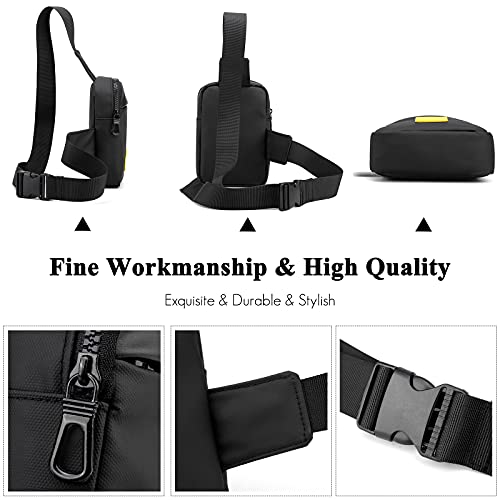 FANDARE Sling Bag Small Backpack Bags for Men Chest Pack Shoulder Backpacks Crossbody Bags Multipurpose Daypacks Outdoor Sport Travel Running Hiking Waterproof Lightweight Nylon Gray - Image 4