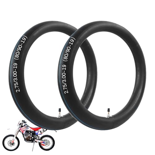 2.75/3.00-19 Heavy Duty Inner Tube 70/100-19 Inner Tube Replacement 19 inch Replacement Tire for Motorcycle Dirt Bike Pit Bike and More [Thickened] (2 Pack)