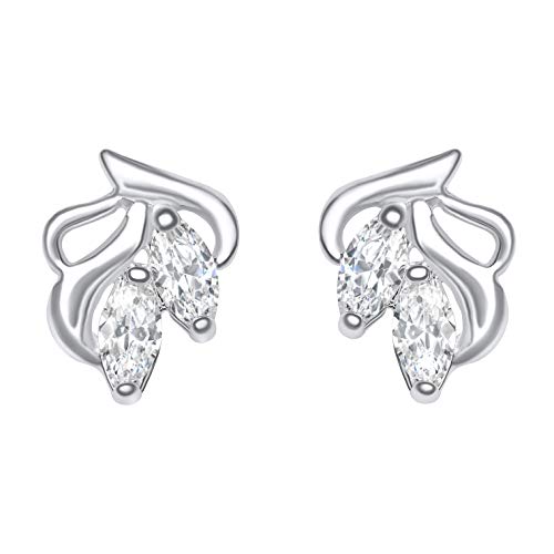 Preisvergleich Produktbild ANDANTE 925 Sterling Silber Damen Ohrstecker Ohrringe ** Grace ** mit weißen Zirkoniasteinen