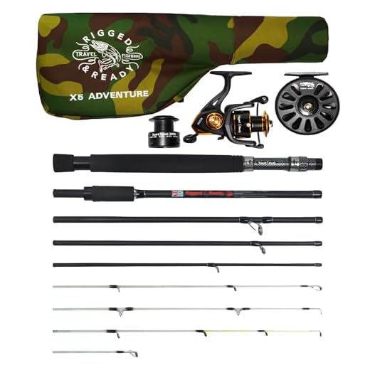 X5 Combination Travel Fishing Rod 2 Reels & Case. 5 Rods in ONE. 220cm 7' 2" + 190cm 6' 3" Spin, Cast, Bait, Fly Nano-Carbon Fishing rods, 4 Tips. 10 Sections