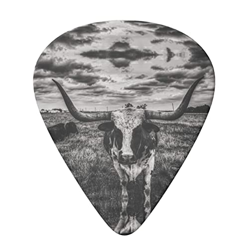 Lot de 6 médiators en forme de vache noire et blanche pour guitare acoustique, guitare électrique, basse, ukulélé – fins… - Les Beatles, Paul McCartney, John Lennon, RIngo Starr, George Harrison Lot de 6 médiators en forme de vache noire et blanche pour guitare acoustique, guitare électrique, basse, ukulélé - fins… – Image 4