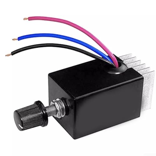 Honseadek - Rhéostat de moteur CC convivial pour 12 V 24 V, équipé d'un dissipateur thermique pour une dissipation optimale de la chaleur