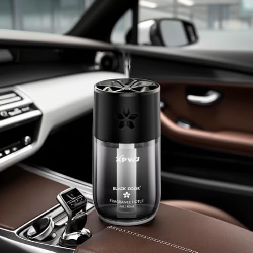 Image of BLACK ODOR Elegant Glass Bottle Car Perfume - Leak-Proof Cap, Stylish Design, Seamless Dispersion with Cotton Wick & double-sided Tape | Car & Home Interior Deodoriser (BO-13, Mix Colors & Fragrance)