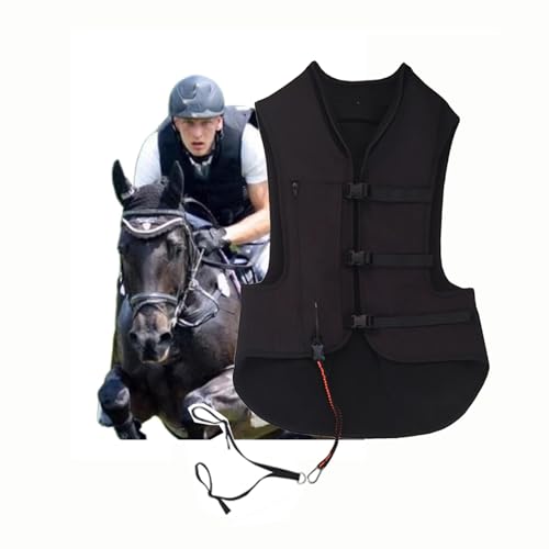 Unisex Equestrian Airbag Vest Kids Horse Riding Show Coat 0.1S Triggers Neck, Tail, Chest, Back Airbags(XXX-Small)
