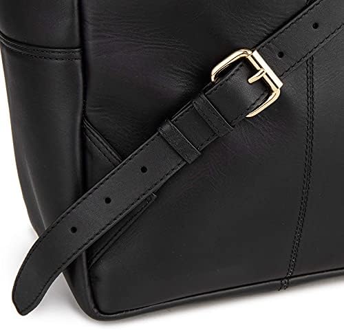Berliner Bags Premium Leather Backpack Harlem, Laptop Bag and Travel Rucksack for Men Women - Black/Gold 9 Berliner Bags Premium Leather Backpack Harlem, Laptop Bag and Travel Rucksack for Men Women - Black/Gold