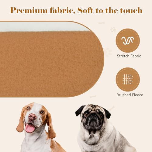 Image of Dog Hoodie Dog Sweaters for Small Dogs Solid Soft Brushed Fleece Pet Clothes Pet Hoodie Sweatshirt with Pocket(Coffee-XS)