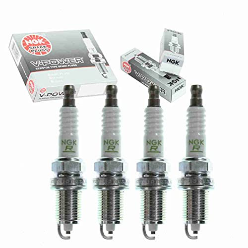 jeep compass spark plugs - 4 pc NGK V-Power Spark Plugs compatible with Jeep Compass 2.0L 2.4L L4 2007-2017 Ignition Wire Secondary