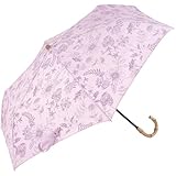 ビコーズ because 折りたたみ傘 晴雨兼用 日傘 レディース ボタニカルプリント トートバッグ ミニ パープル B-094217