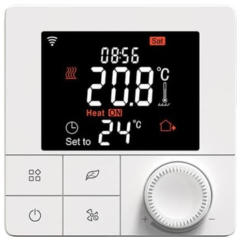 FACAIIO Termostato inteligente WiFi R8W, programación semanal de 6 zonas, aplicación y control de voz compatible con Alexa y Google Home, para agua y calefacción por suelo radiante