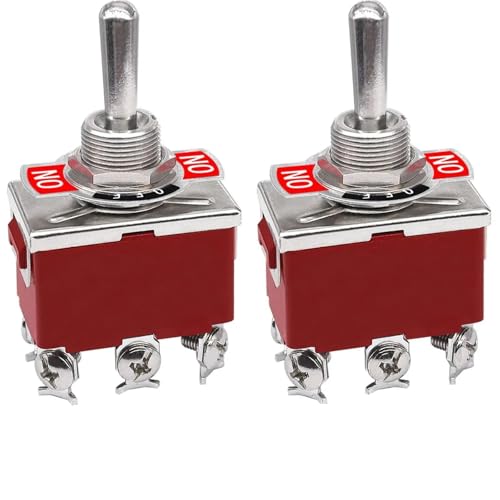 Interrupteur à bascule 12V DPDT 6 broches marche-arrêt-ON avec protection étanche