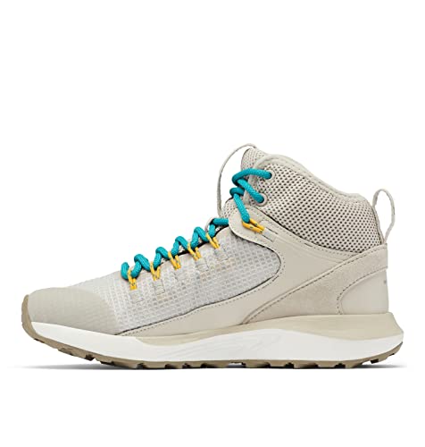 Columbia Tênis feminino Trailstorm Mid impermeável para caminhada, Nuvem de luz/nível do mar, 9 Wide