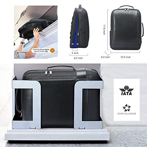 BOPai Business Smart 15.6 Inch Laptop Backpack Convertible Expandable Anti-Theft USB Charging Multi-Functional Travel Professional Work Office Men Commuter Large Black With Bottle Holder Waterproof3