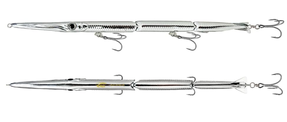 Stylo articulé 210 Jack Fin leurre UV chrome à nages fluides pour bar