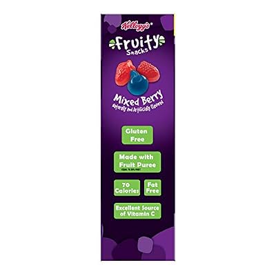 Fruity Snacks, Mixed Berry, Gluten Free, Fat Free, 32 oz (40 Pouches)