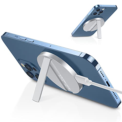 ESR HaloLock Kickstand Wireless Charger, MagSafe-Compatible Charger for iPhone 13/13 Pro/13 mini/13 Pro Max/12/12 Pro/12 mini/12 Pro Max, with 5 ft(1.5 m) Removable Cable (Adapter Not Included), White ESR HaloLock Kickstand Wireless Charger, MagSafe-Compatible Charger for iPhone 13/13 Pro/13 mini/13 Pro Max/12/12 Pro/12 mini/12 Pro Max, with 5 ft(1.5 m) Removable Cable (Adapter Not Included), White