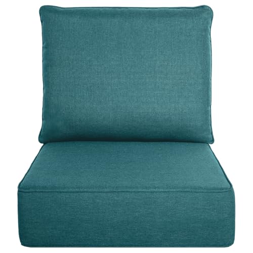 Image of Luxury Outdoor Seat Cushion Set-22 x 24 x 6 Inch Outdoor Chair Cushions with Water Resistant & Removable Cover Outdoor Cushions for Patio Furniture Chair Sofa Couch