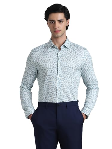 Image of Jack & Jones Men's Cotton Floral Print Slim Fit Spread-Collar Casual Shirt