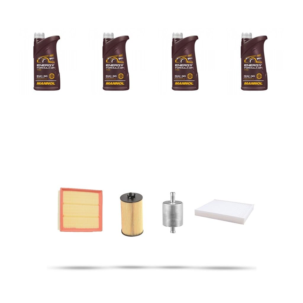 Kit tagliando 4 FILTRI e 4L OLIO M compatibile con Opel Corsa D 1.2 16V GPL 59kw Dal 2009