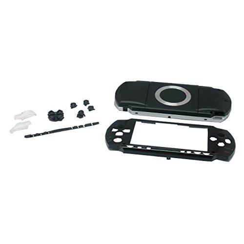 OSTENT Kompletna Obudowa Naprawcza Mod Case + Wymiana Przycisków do konsoli Sony PSP Serii 1000 Kolor Czarny