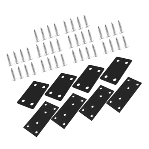 MUCKLILY Versatile Furniture Fixing 1 Set Straight Corner Braces Screws Anchors for Cabinets Drywall