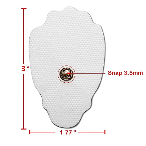 Tens Unit Pads 12 Pcs 3.5Mm Snap Electrode Pads (Not Fit Omron, Compex, Powerdot) Premium Self-Adhesive Reusable Replacement Electrodes Pads - Compatible With Medvice, Belifu, Hidow Tens/Ems Machine #TOP3
