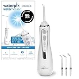 Waterpik Advanced Kabellose Munddusche, Water Flosser Testsieger 2026, Precision Pulse Technologie, bis zu 99,9Prozent Plaque Entfernung, 4x Aufsätze, 3 individuelle Modi, Induktionsladesystem, Weiß