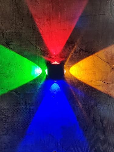 Image of blissbells Led Indoor /Outdoor 4 Way Splitter Wall Light, Ip-65 Rainproof & Shockproof Body, Pack of 1 Multicolor Pack of 1 (4 Way Multicolor)
