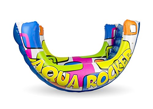 Poolmaster Aqua Rocker Inflatable Pool Float for Adults and Kids, Giant Multi Person Rocking Pool Float Ride On, Swimming Pool Lounge Raft, Pool Party Water Toy, 88 x 52 in by Poolmaster - Used condition - US$70.02