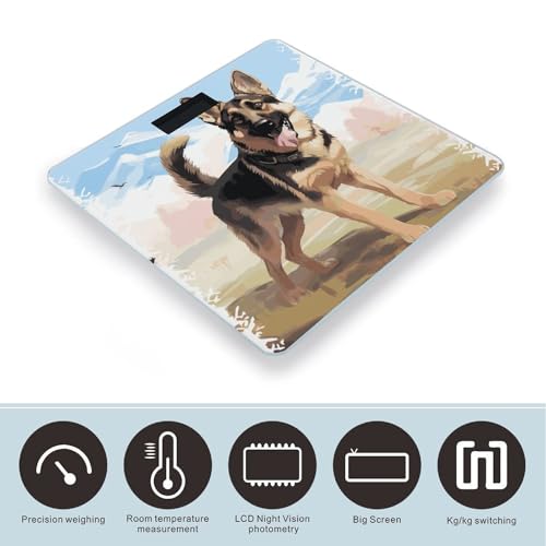 Báscula digital para baño con diseño German Shepherd Dog Lovers miniatura 3