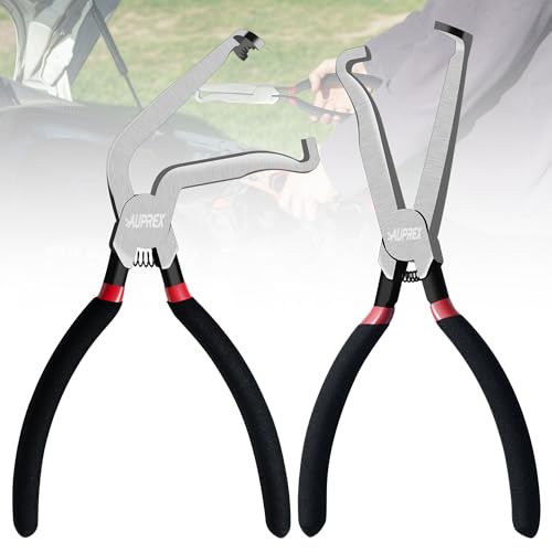 AUPREX Electrical Disconnect Pliers, Electrical Connector Pliers for Push Tab Style Plugs, Automotive Hose Disconnect Tools, Fuel Line Disconnect Tool (Straight+60 Degree)