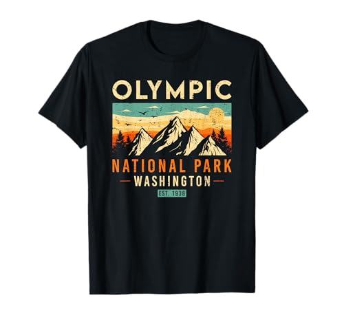 National Parks US Store Olympic Washington Retro T-Shirt