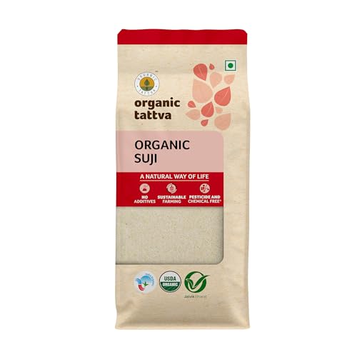 Image of Organic Tattva Suji 500gm | Organic Sooji Rava | Premium Rawa Suji | Healthy & Natural Upma Rava | Suji for Idli, Dosa & Halwa