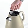 Ariete Vintage Wasserkocher 2869, Retro Elektrischer Wasserkocher mit Sichtbarem Wasserstand, Kabellosem 360°-Sockel, Abschaltautomatik, Teesieb, Fassungsvermögen 1,7 l, Edelstahl, 2000 W, Beige