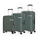 American Tourister Liftoff 3PC Set Polypropylene (PP) Hard 8 Wheels Spinner Luggage 49cms/Suitcase/Trolley Bag for Travel (Olive)