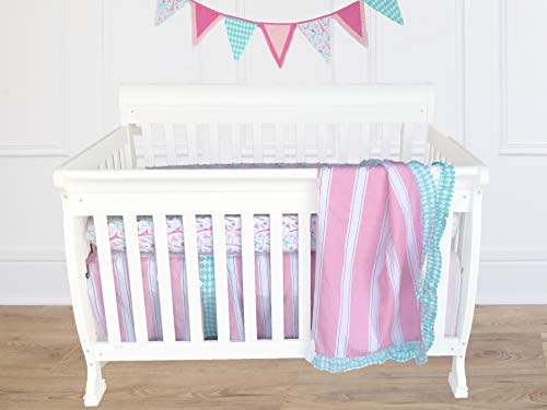 Pam Grace Creations Simply Four Piece Crib Bedding Set, Pink (Sa-Posh) #TOP6