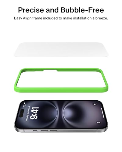 Belkin ScreenForce TemperedGlass Screen Protector for iPhone Air, Scratch-Resistant Impact Protection w/Included Easy Align Tray for Bubble Free Application, Recycled Glass - image 7