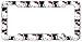 Chroma Graphics 42558 Hello Kitty Emoji Heads Plastic Frame, 12.5x6.25x0.2, Black/White/Red
