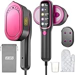 kikvi 2-in-1 Handheld Garment Steamer & Steam Iron (1200W) | Portable Foldable Travel Iron with Ceramic Soleplate for Clothes, Saree & Suits | 15s Fast Heat Up