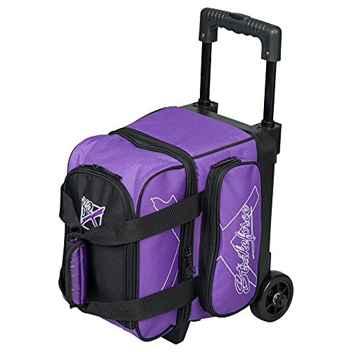 KR Strikeforce Hybrid Bowling Ball Single Roller Holds One Ball Pair of Shoes and Accessories (Purple)