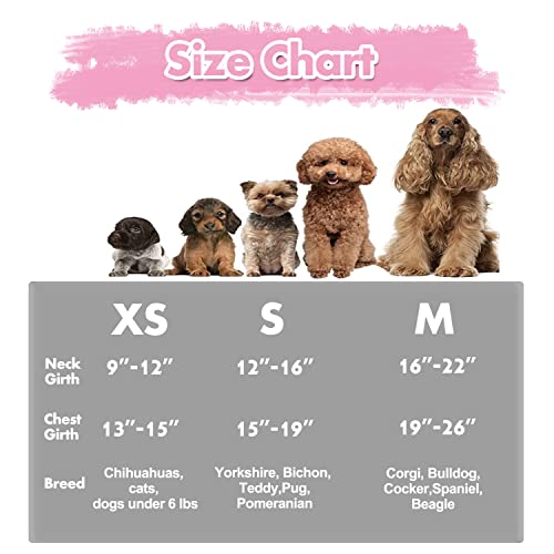 MeiAOBest Hundegeschirr mit reflektierendem Strass, kein Ziehen, verstellbar, mit D-Ring, Haustiergeschirr für kleine mittelgroße Hunde, Größe M, Rosa