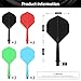 CyeeLife Integrated Dart Shaft and Flights Standard Shape,Black/Red/Blue/Green,4 Set (12pcs) (2BA)