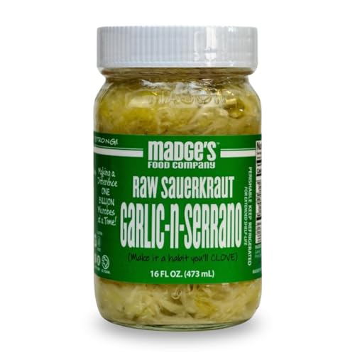 Madge's Rueben Sauerkraut | Raw unpastuerized | Probiotics enriched | Made with Organic ingredients,...