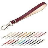 本革 ストラップ 革 ハンドストラップ レディース メンズ 携帯ストラップ 落下防止 リストストラップ ナスカン クロム鞣し ちょっといい本革 ボルドー