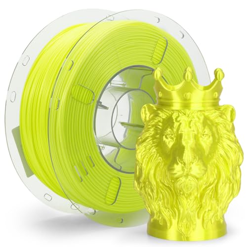 Image of VOXELAB Silk+ PLA Filament 1.75mm, Shiny Chrome-Like Finish with Enhanced Layer Adhesion, 1kg (2.2lbs) for Most FDM 3D Printers, Smooth & Flawless Printing(Yellow)